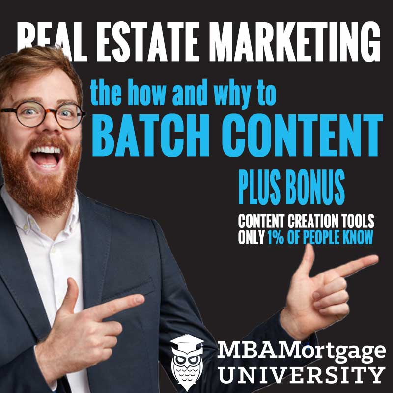 Real Estate Marketing: the how and why to batch content - plus bonus content creation tips